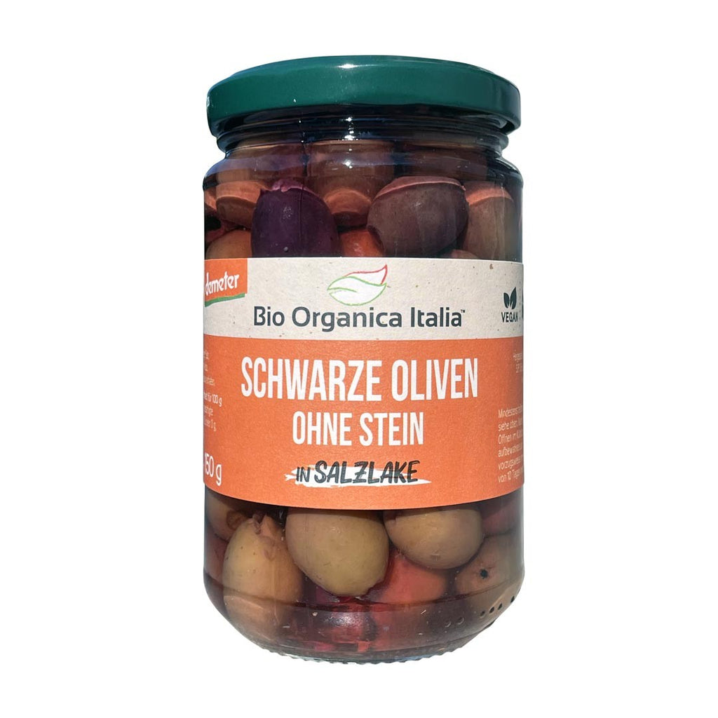 Schwarze Oliven ohne Stein