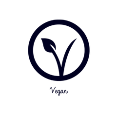 Vegan Symbol schwarz nachhaltig