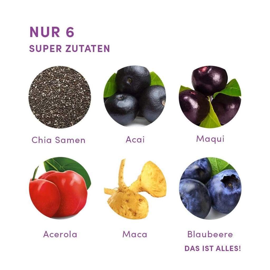 Bio Forever Beautiful - The Antioxidant Superfood Mix with Chia Seeds, Acai, Maqui, Maca, Acerola and Blueberry