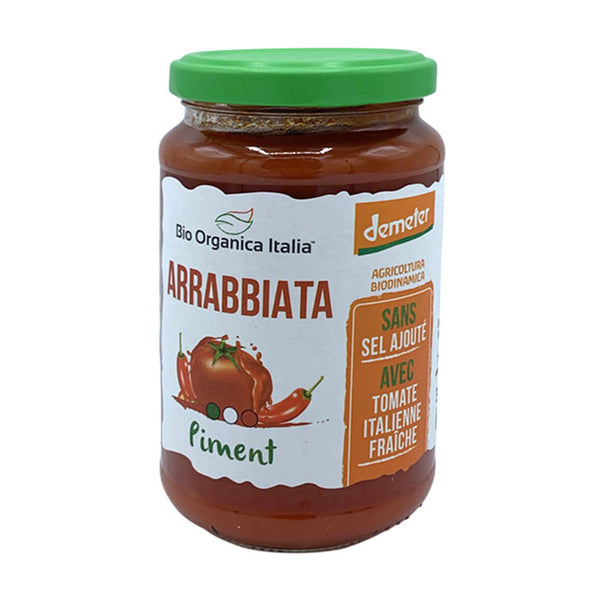 Fertig gekochte Tomatensauce ARRABBIATA Bio Demeter 325 ml